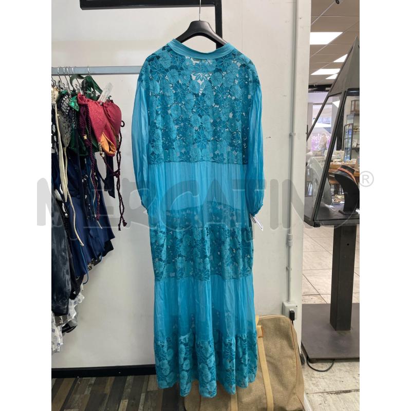 VESTITO DONNA AMARA TURCHESE TESSUTO PIZZO TG GRANDE  | Mercatino dell'Usato Montesilvano 2
