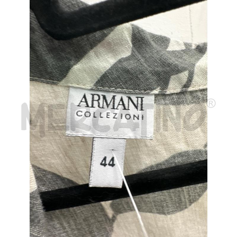 VESTITO DONNA ARMANI COLLEZIONI BEIE FOGLIE GRIGIE LINO | Mercatino dell'Usato Montesilvano 2