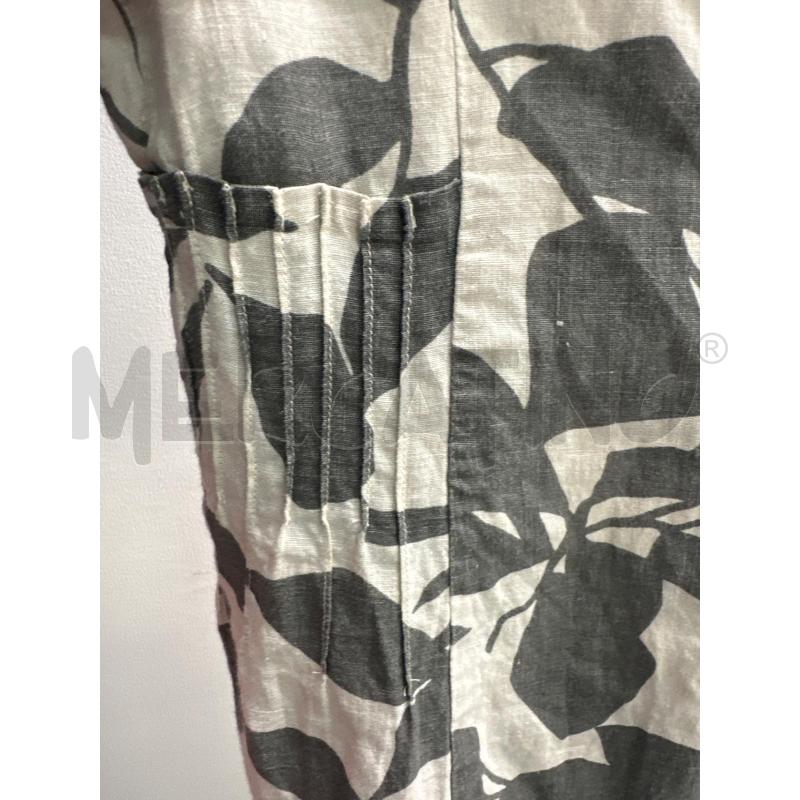 VESTITO DONNA ARMANI COLLEZIONI BEIE FOGLIE GRIGIE LINO | Mercatino dell'Usato Montesilvano 3