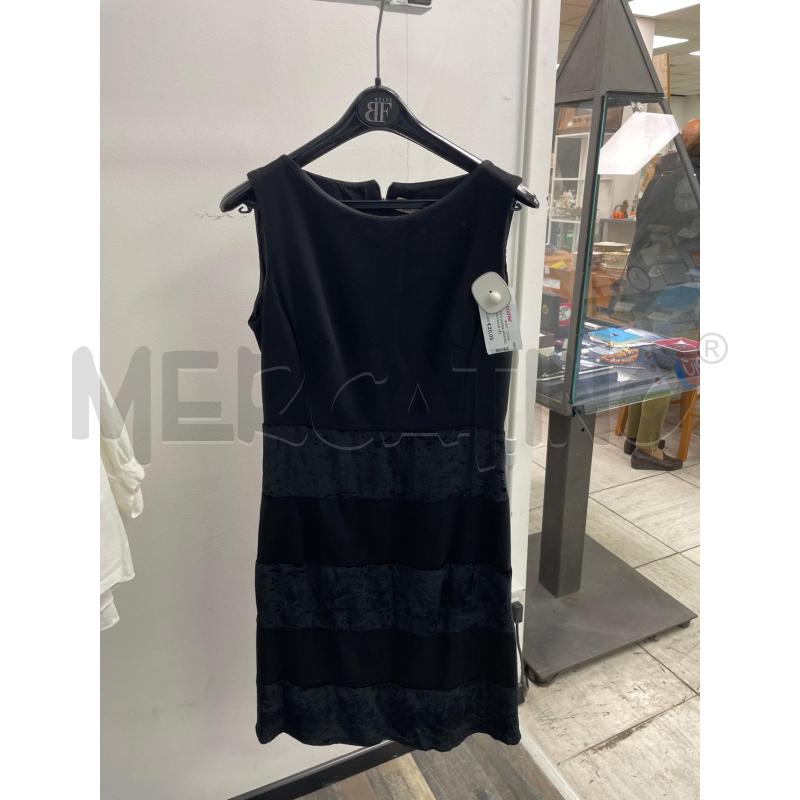 VESTITO DONNA ARMORICA NERO FASCE VELLUTO  | Mercatino dell'Usato Montesilvano 1