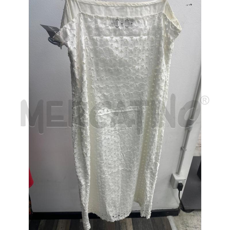 VESTITO DONNA ASPESI BIANCO INTAGLIATO FIORI A FASCIA LEGGERO | Mercatino dell'Usato Montesilvano 3