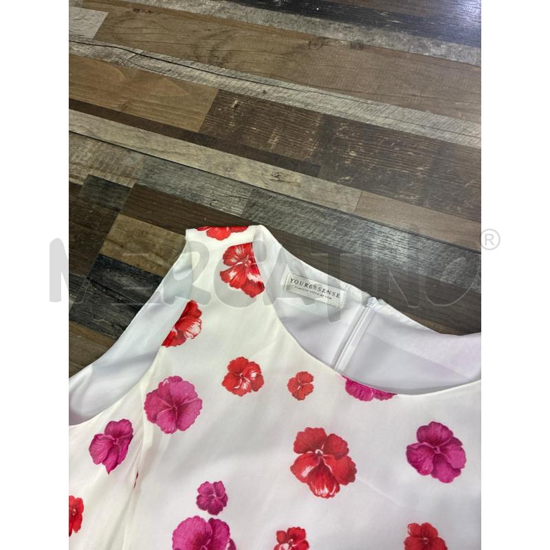VESTITO DONNA BIANCO FIORI ROSA SENSE | Mercatino dell'Usato Montesilvano 2