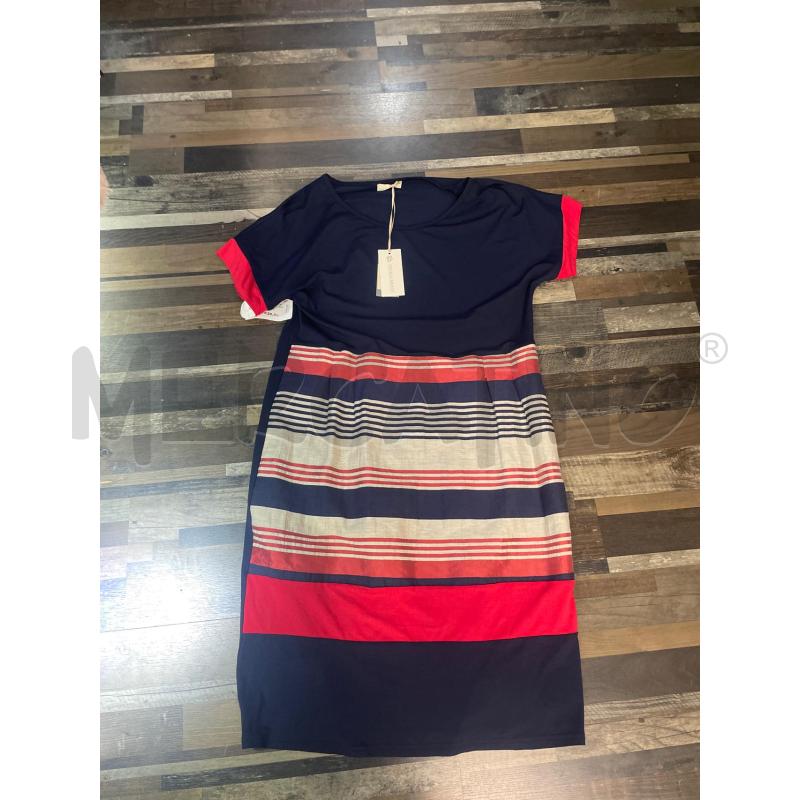 VESTITO DONNA BLU RIGA ROSSA BINANCA CECILIA TG L | Mercatino dell'Usato Montesilvano 1