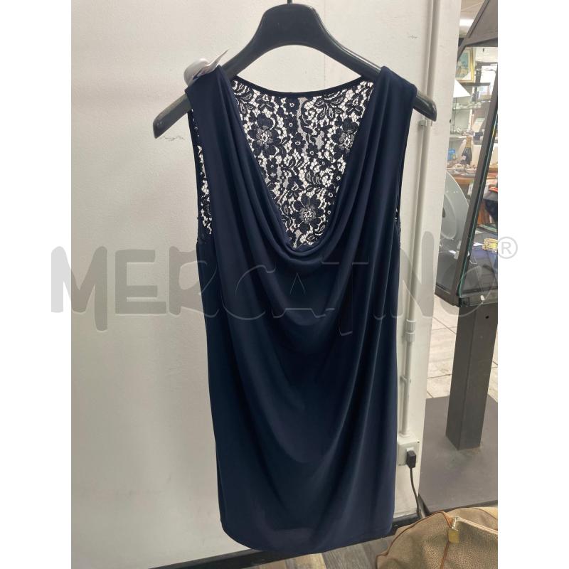 VESTITO DONNA BLU SMARCHIATO PIZZO SCHIENA SMANICATO | Mercatino dell'Usato Montesilvano 1