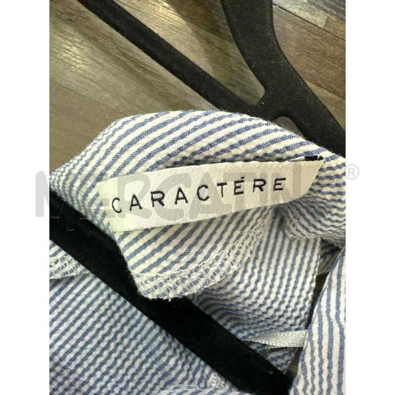 VESTITO DONNA CARACTERE SMANICATO BIANCO RIGHINE BLU  | Mercatino dell'Usato Montesilvano 2