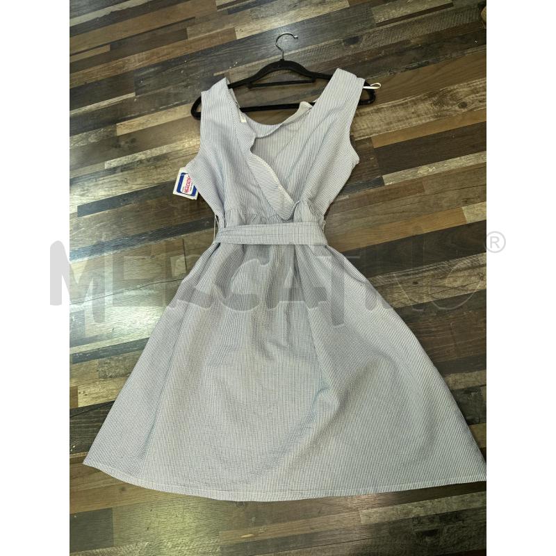 VESTITO DONNA CARACTERE SMANICATO BIANCO RIGHINE BLU  | Mercatino dell'Usato Montesilvano 3