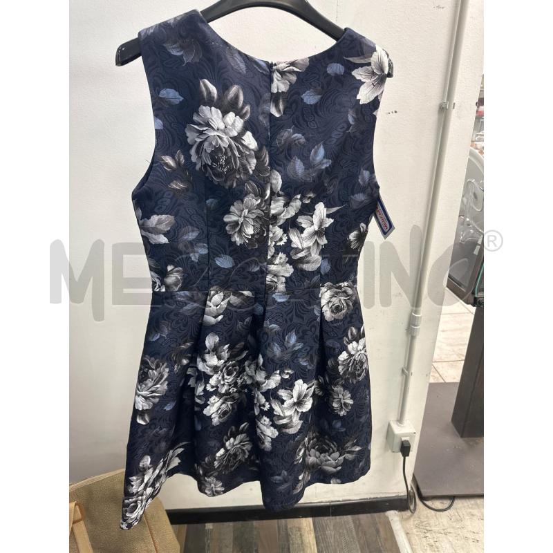 VESTITO DONNA CLASSIC TRICOT SMANICATO BLU FIORI | Mercatino dell'Usato Montesilvano 3