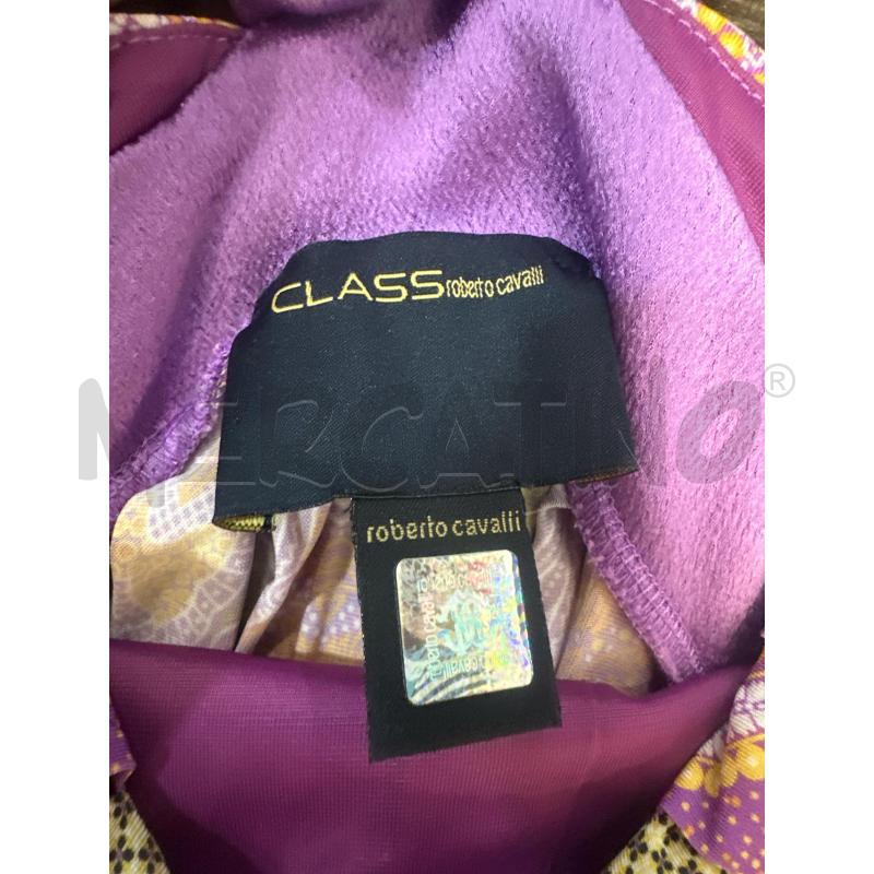 VESTITO DONNA CLASS ROBERTO CAVALLI FUKSIA FANTASIA FIORATA BORCHIETTE BIANCHE | Mercatino dell'Usato Montesilvano 2