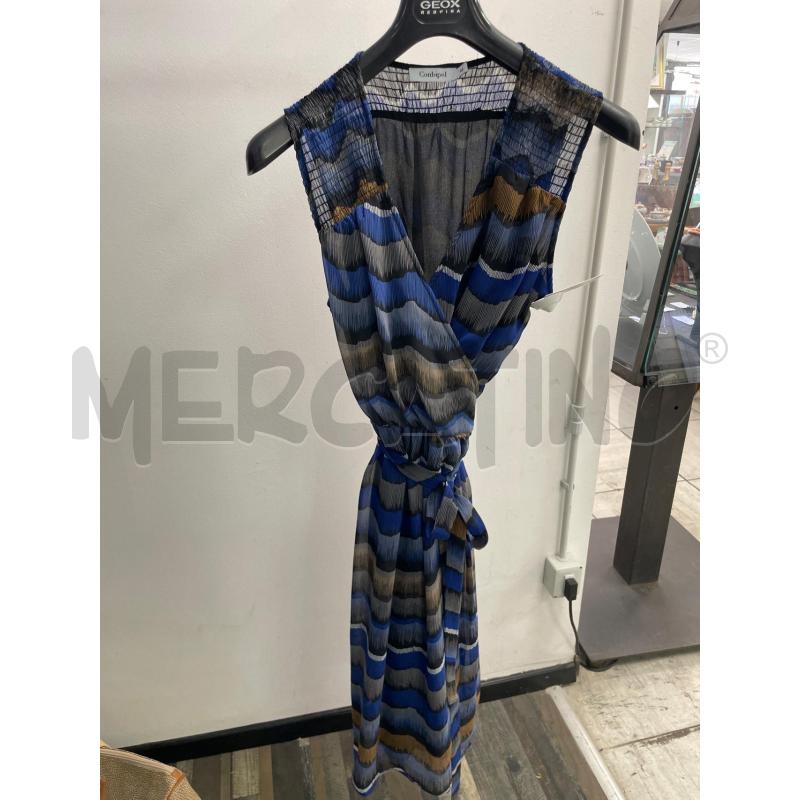 VESTITO DONNA CONBIPEL BLU NERO MARRONE VELATO INCROCIATO | Mercatino dell'Usato Montesilvano 1
