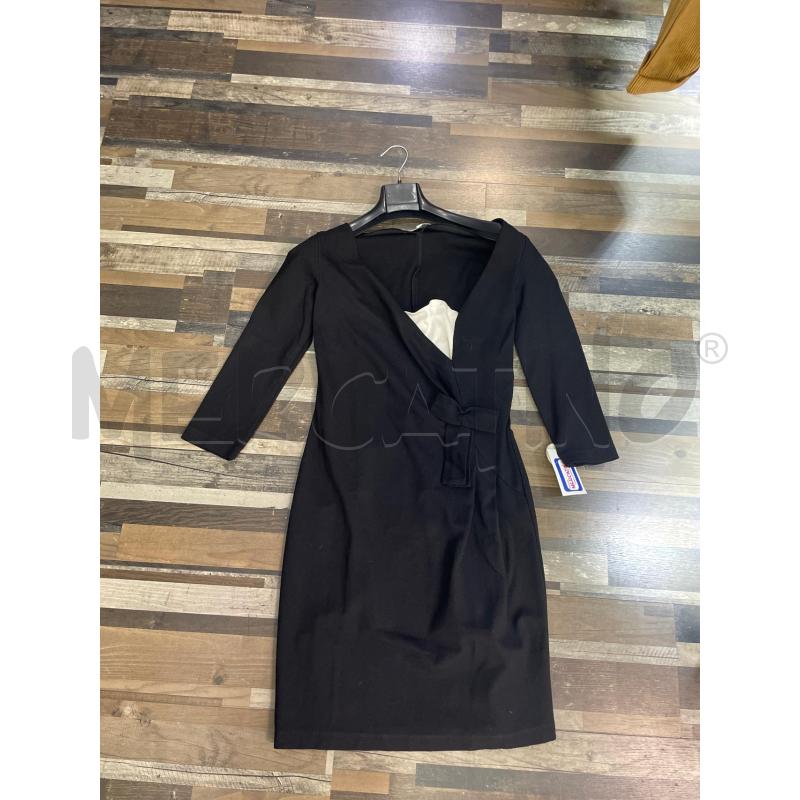 VESTITO DONNA CRISTINA EFFE NERO SCOLLO V FIOCCHETTO | Mercatino dell'Usato Montesilvano 1