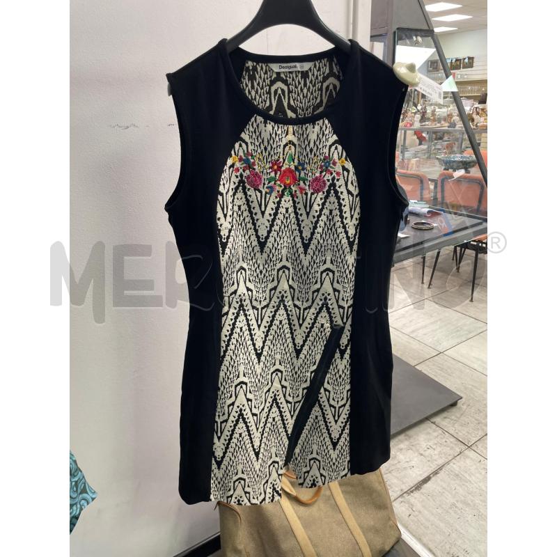 VESTITO DONNA DESIGUAL NERO SMANICATO FANTASIA BIANCA NERA | Mercatino dell'Usato Montesilvano 1