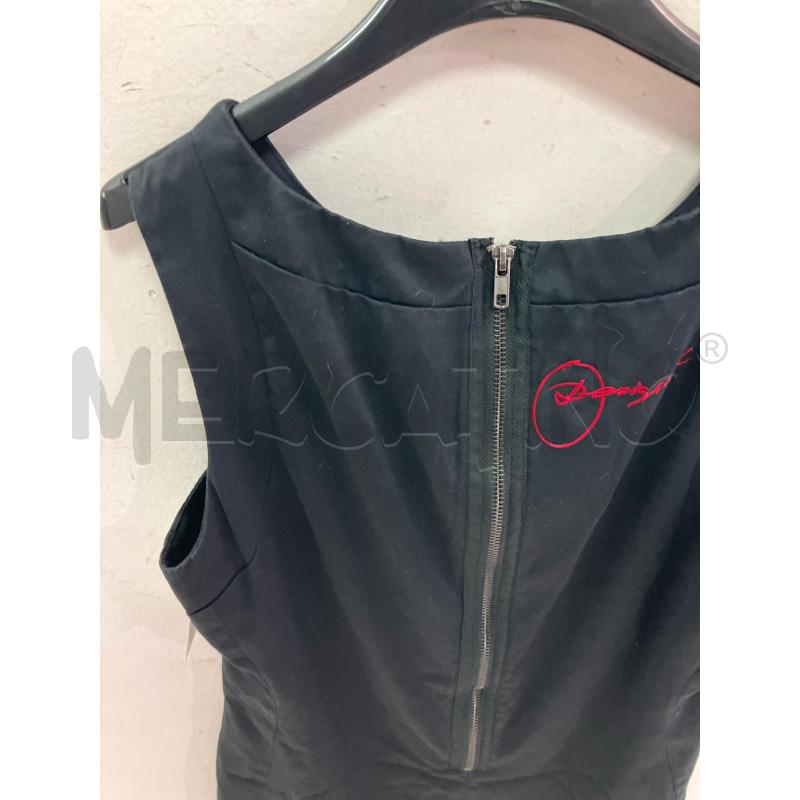 VESTITO DONNA DESIGUAL SMANICATO NERO FANTASIA BIANCA ROSSA SPARTITI  | Mercatino dell'Usato Montesilvano 4