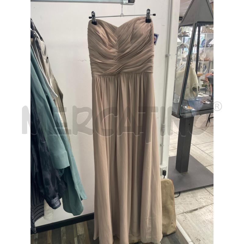 VESTITO DONNA DESSY COLLECTION BEIGE ELEGANTE SCOLLO CUORE | Mercatino dell'Usato Montesilvano 1