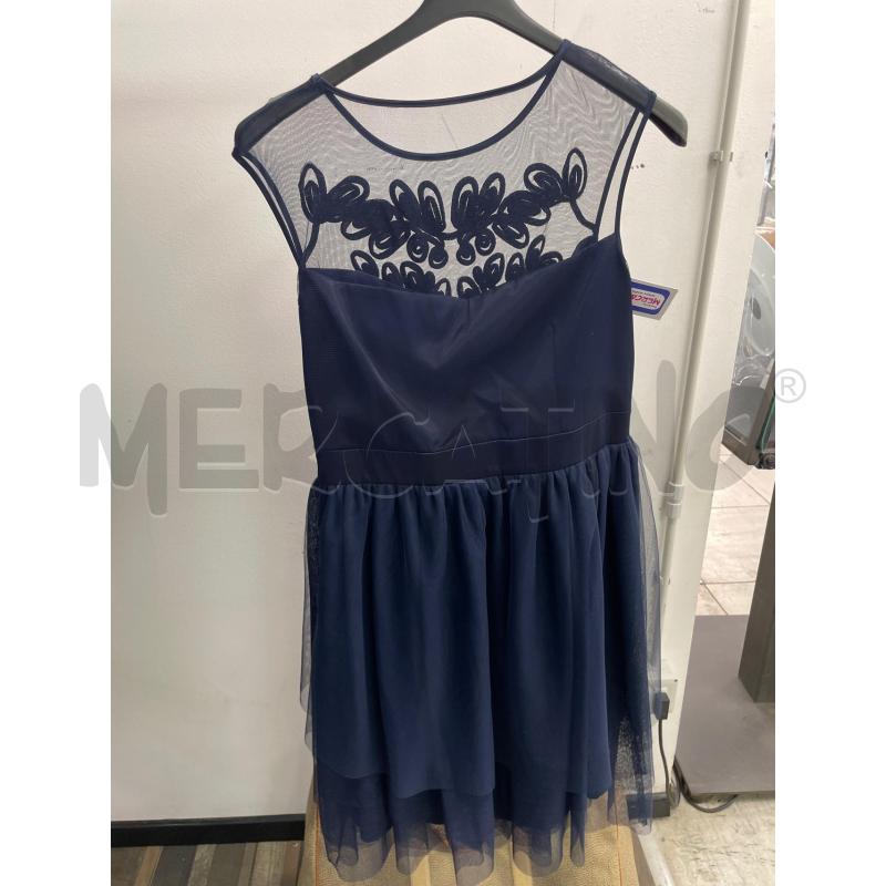 VESTITO DONNA ELEGANTE CERIMONIA AMARCHIATO SMANICATO BLU | Mercatino dell'Usato Montesilvano 2