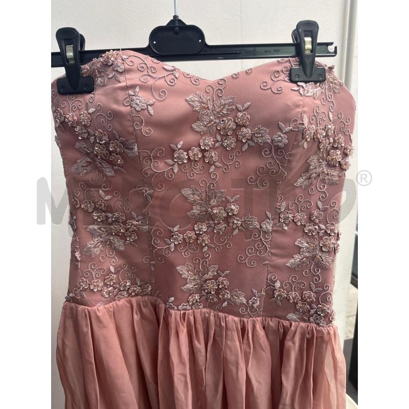 VESTITO DONNA ELEGANTE SMARCHIATO SCOLLO CUORE ROSA PERLINE | Mercatino dell'Usato Montesilvano 2