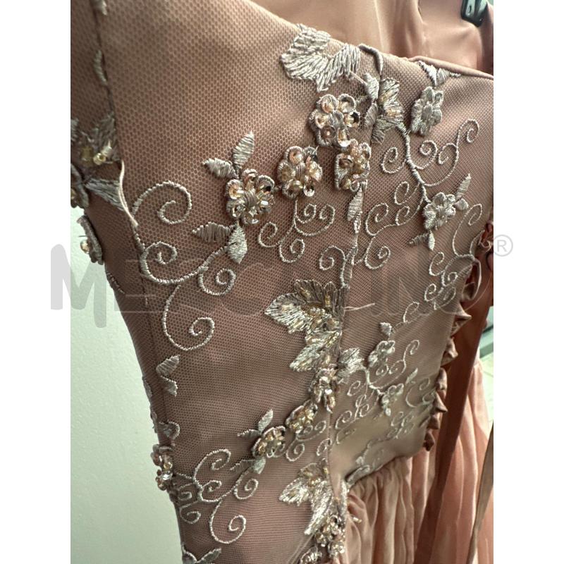 VESTITO DONNA ELEGANTE SMARCHIATO SCOLLO CUORE ROSA PERLINE | Mercatino dell'Usato Montesilvano 4