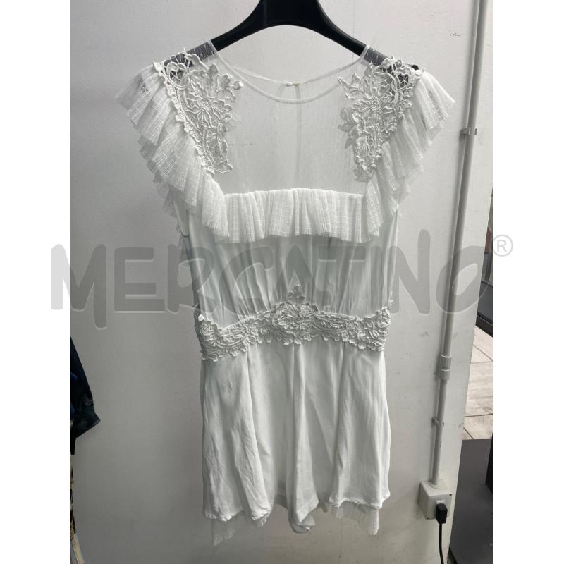 VESTITO DONNA ELISABETTA FRANCHI BIANCO PIZZO MACRAMÈ  | Mercatino dell'Usato Montesilvano 1
