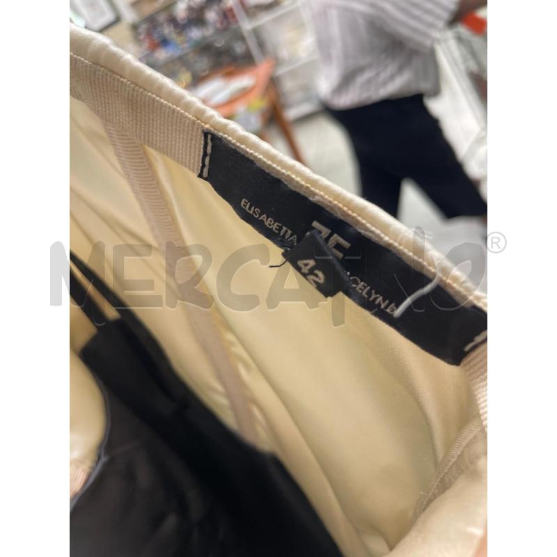 VESTITO DONNA ELISABETTA FRANCHI FASCIA ARRICCIATO BIANCO BLU SETA | Mercatino dell'Usato Montesilvano 3