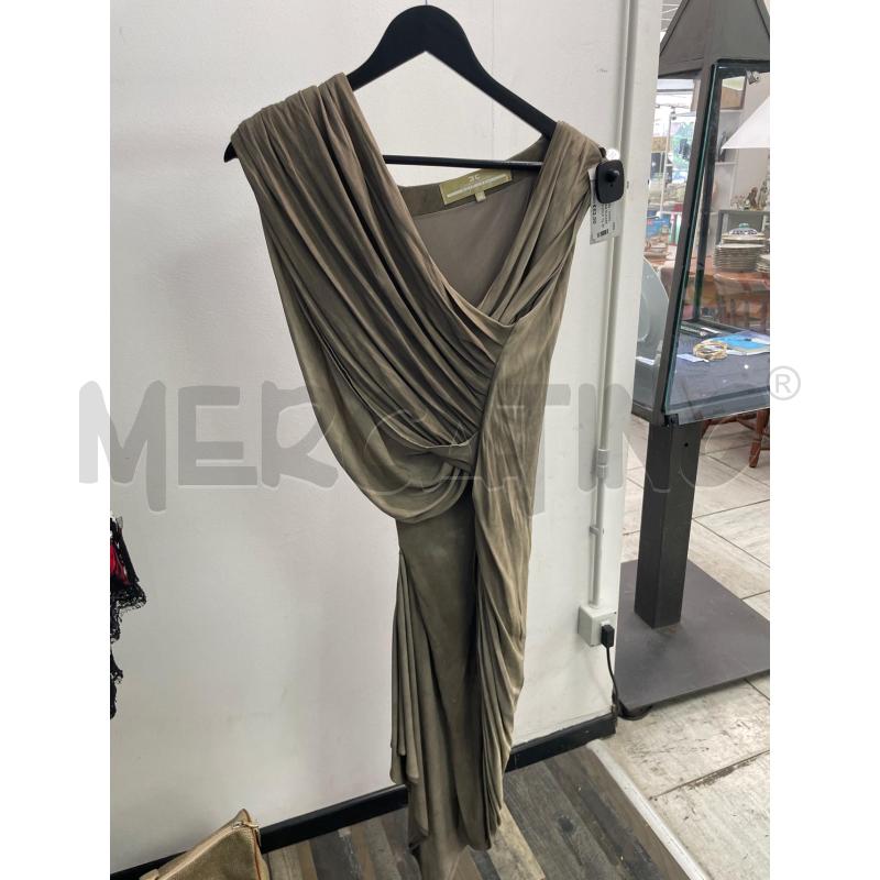 VESTITO DONNA ELISABETTA FRANCHI GOLD LABEL GRIGIO INCROCIATO DRAPPEGGIATO | Mercatino dell'Usato Montesilvano 1