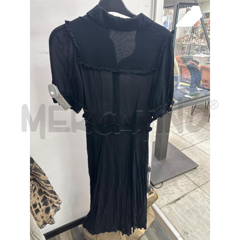 VESTITO DONNA ELISABETTA FRANCHI NERO BOTTONCINI DORATI  | Mercatino dell'Usato Montesilvano 1