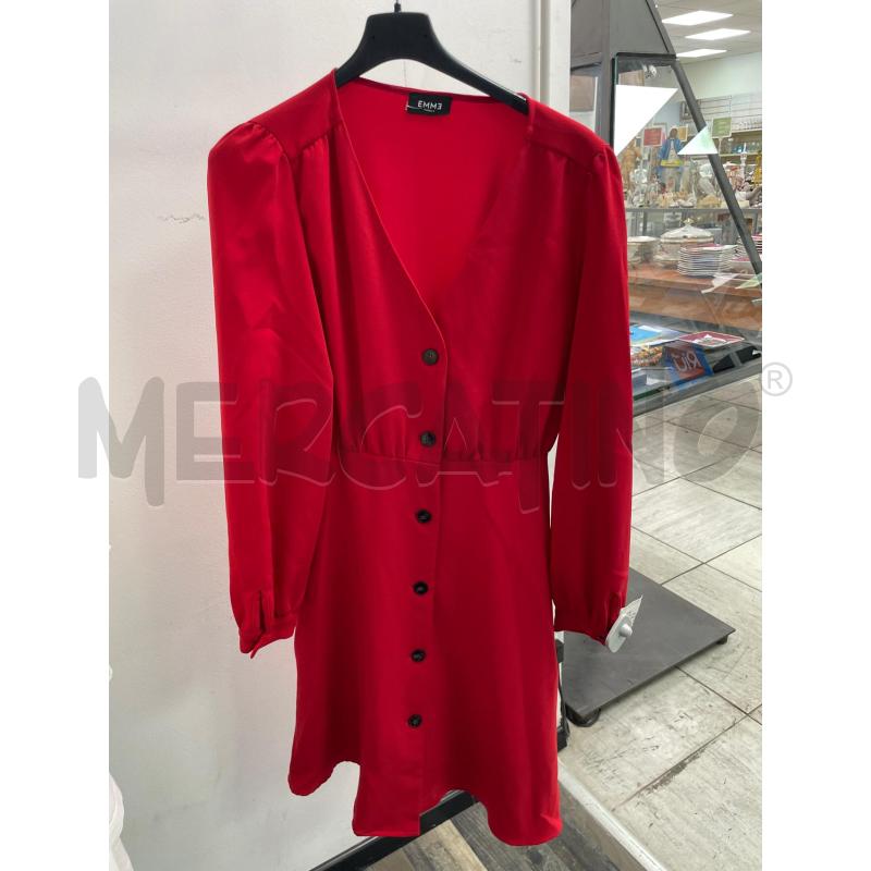 VESTITO DONNA EMME MARELLA ROSSO BOTTONCINI NERI | Mercatino dell'Usato Montesilvano 1