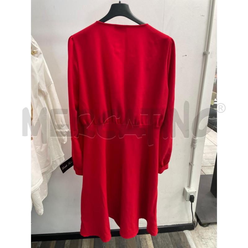 VESTITO DONNA EMME MARELLA ROSSO BOTTONCINI NERI | Mercatino dell'Usato Montesilvano 3