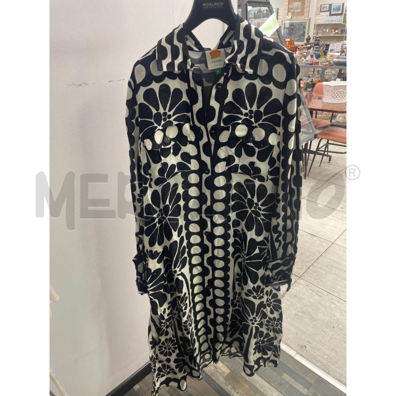VESTITO DONNA FARM BIANCO FIORI NERI LUNGO  | Mercatino dell'Usato Montesilvano 1