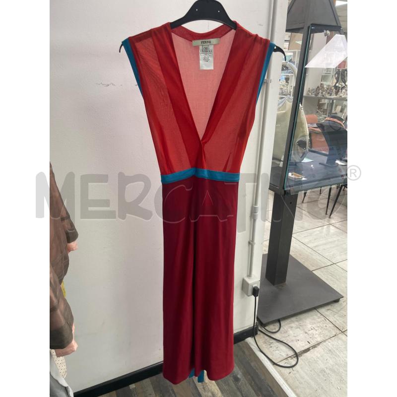 VESTITO DONNA FERRE ROSSO CELESTE TG 38 | Mercatino dell'Usato Montesilvano 1