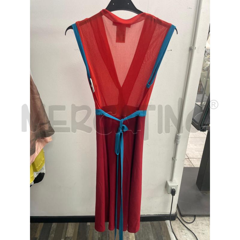 VESTITO DONNA FERRE ROSSO CELESTE TG 38 | Mercatino dell'Usato Montesilvano 3