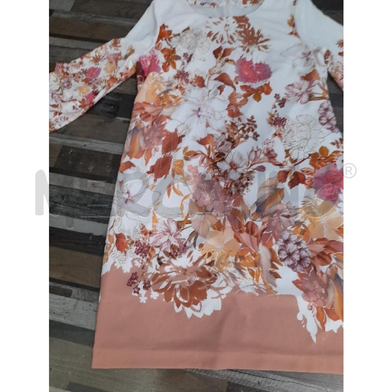VESTITO DONNA FIORATO BEIGE BIANCOGHOACCIO TG 48 | Mercatino dell'Usato Montesilvano 2