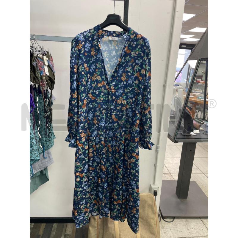 VESTITO DONNA GLEJO BLU FIORATO LUNGO  | Mercatino dell'Usato Montesilvano 1