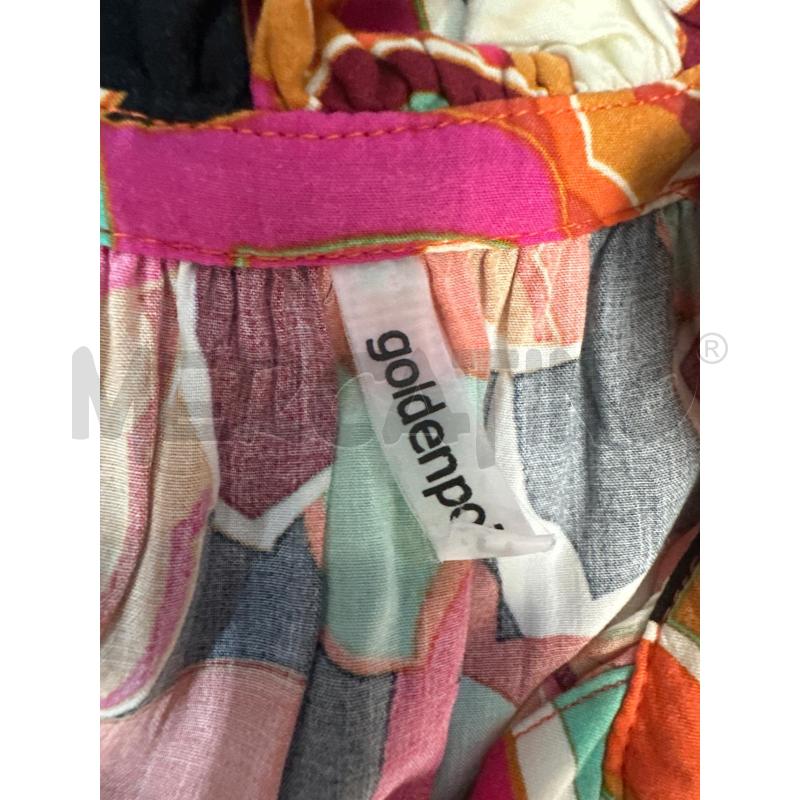 VESTITO DONNA GOLDENPOINT NERI FIORI ARANCIO FUKSIA TG GRANDE  | Mercatino dell'Usato Montesilvano 2