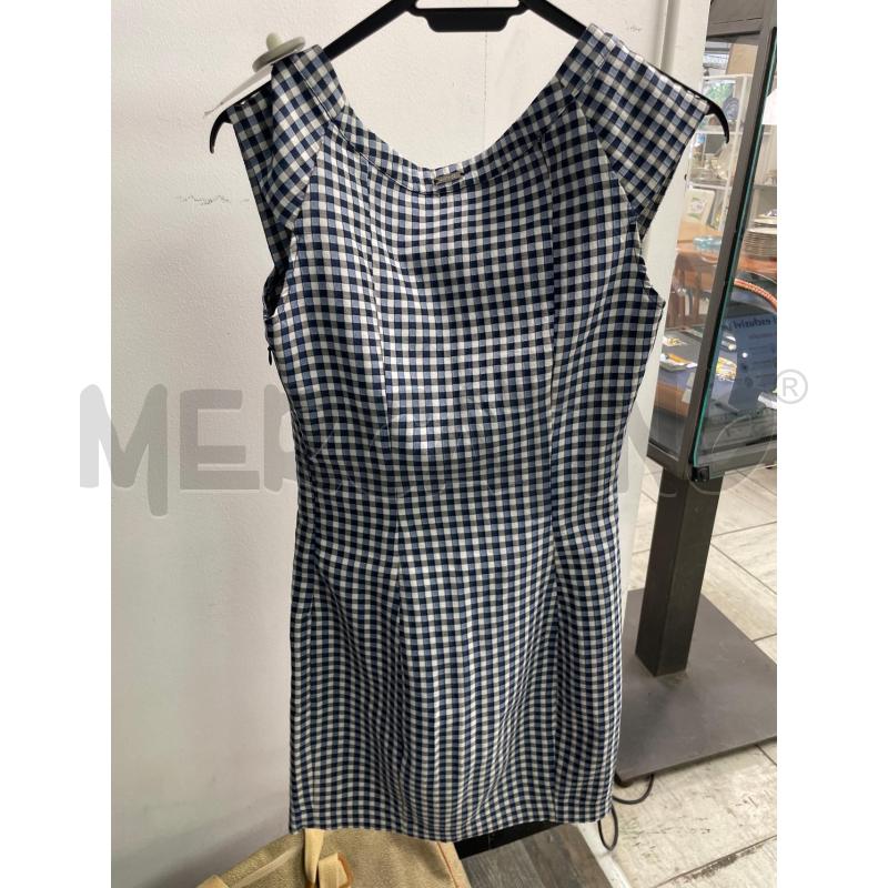 VESTITO DONNA GUESS SCOLLO BARCA BIANCO QUADRETTATO BLU | Mercatino dell'Usato Montesilvano 2