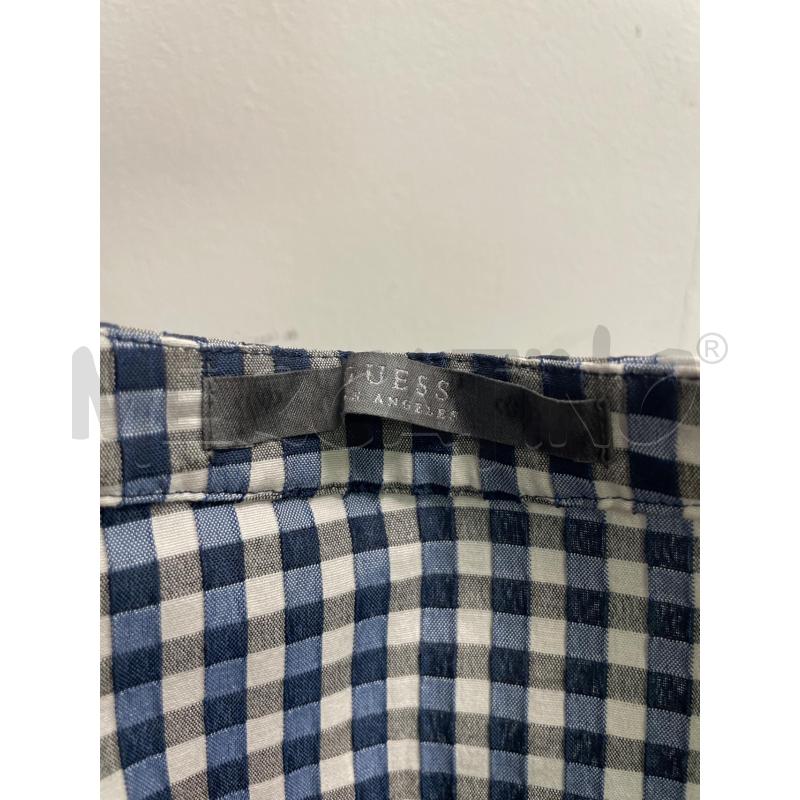 VESTITO DONNA GUESS SCOLLO BARCA BIANCO QUADRETTATO BLU | Mercatino dell'Usato Montesilvano 3
