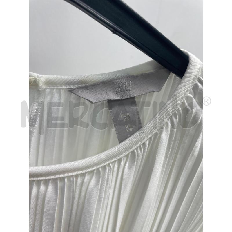 VESTITO DONNA H&M BIANCO XS PLISSETTATO | Mercatino dell'Usato Montesilvano 2