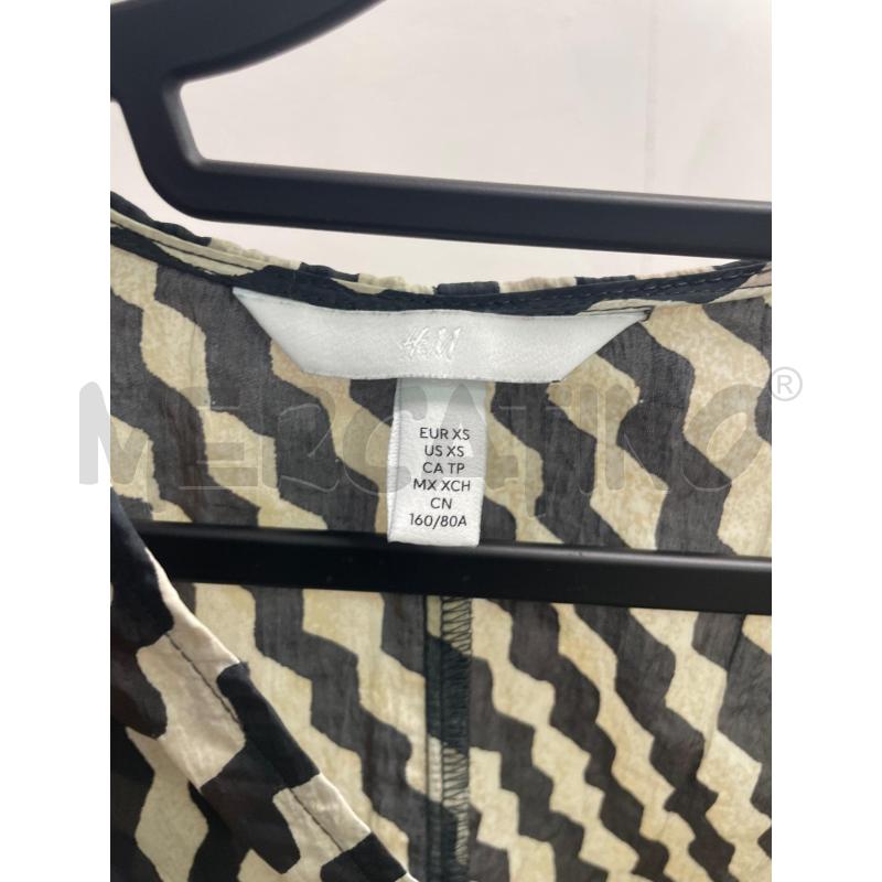 VESTITO DONNA H&M LEGGERO BEIGE ZIGZAGATO NERO | Mercatino dell'Usato Montesilvano 2
