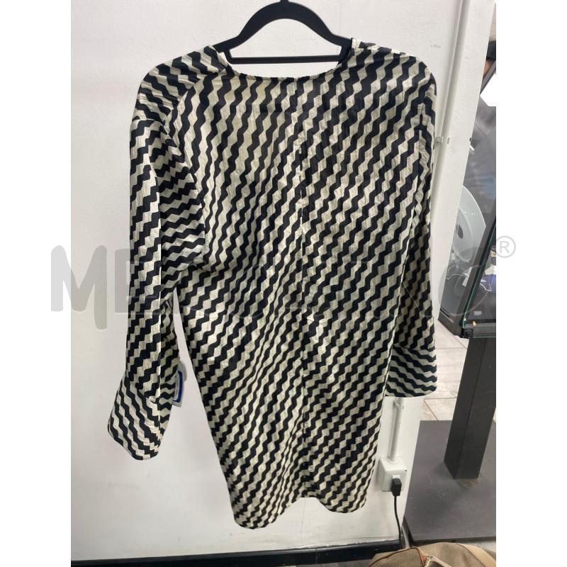 VESTITO DONNA H&M LEGGERO BEIGE ZIGZAGATO NERO | Mercatino dell'Usato Montesilvano 3