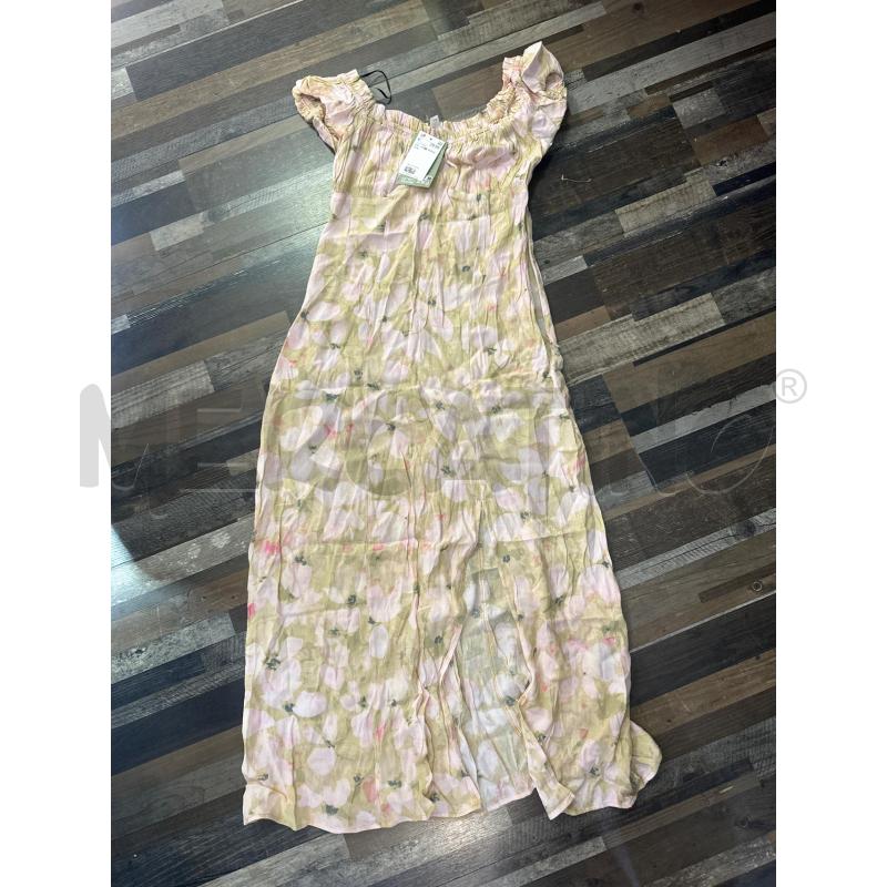 VESTITO DONNA H&M VERDINO FIORI ROSA | Mercatino dell'Usato Montesilvano 1