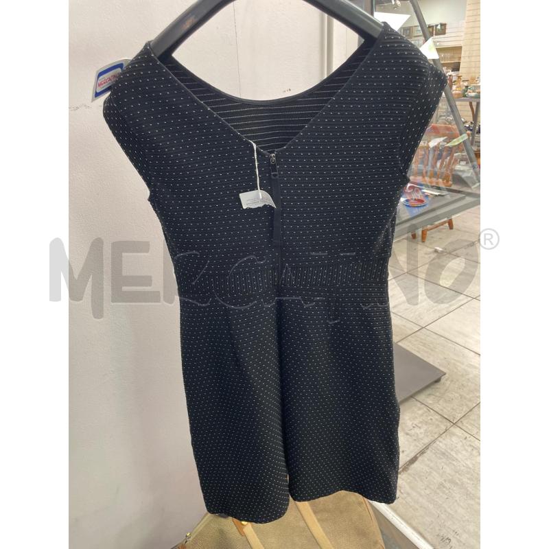 VESTITO DONNA INTREND NERO POIS BIANCHI | Mercatino dell'Usato Montesilvano 2