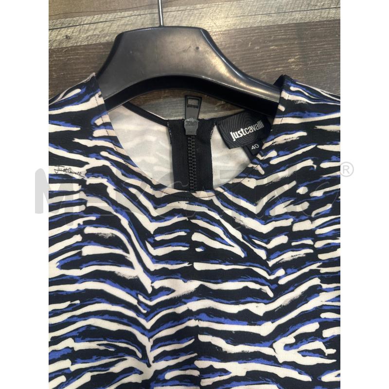 VESTITO DONNA JUST CAVALLI BIANCO FANTASIA ZEBRATA  | Mercatino dell'Usato Montesilvano 2