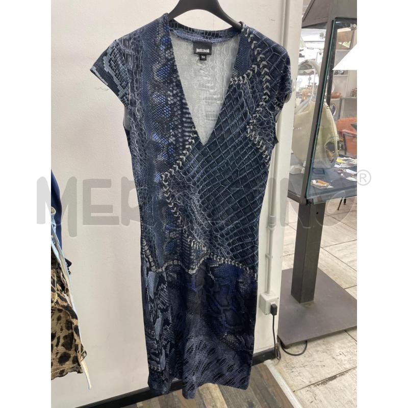 VESTITO DONNA JUST CAVALLI BLU STAMPA PITONATA | Mercatino dell'Usato Montesilvano 1