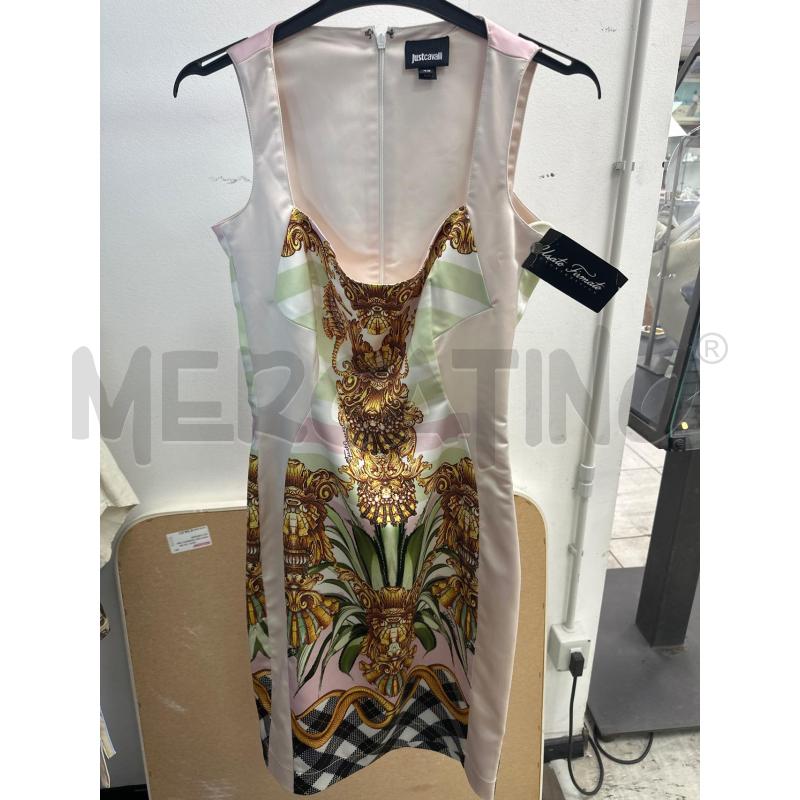 VESTITO DONNA JUST CAVALLI ROSA GIALLO TG42 | Mercatino dell'Usato Montesilvano 1