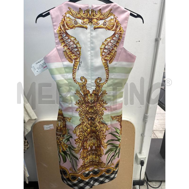 VESTITO DONNA JUST CAVALLI ROSA GIALLO TG42 | Mercatino dell'Usato Montesilvano 3