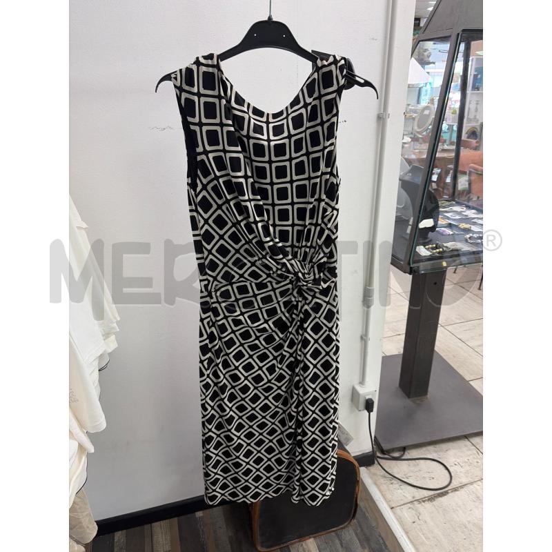 VESTITO DONNA LAUREN RALPH LAUREN BIANCO QUADRETTATO NERO | Mercatino dell'Usato Montesilvano 1