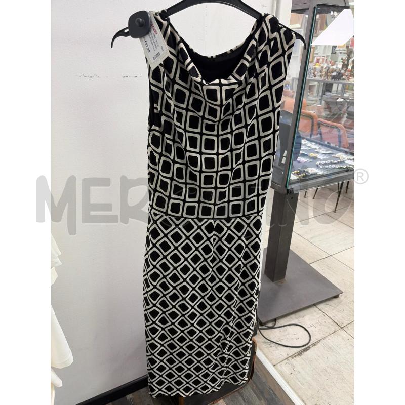 VESTITO DONNA LAUREN RALPH LAUREN BIANCO QUADRETTATO NERO | Mercatino dell'Usato Montesilvano 2