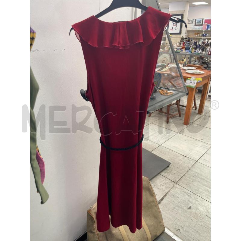 VESTITO DONNA LAUREN RALPH LAUREN ROSSO COLLO VOLANT CORDINO NERO  | Mercatino dell'Usato Montesilvano 3