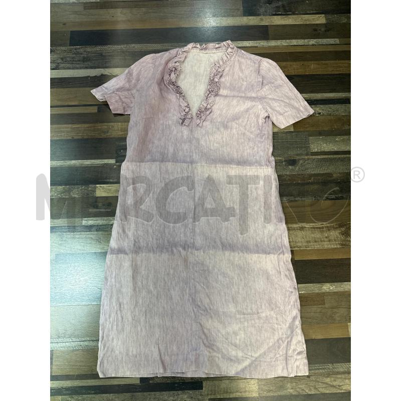 VESTITO DONNA LILLA COLLO A V ARRICCIATO | Mercatino dell'Usato Montesilvano 1