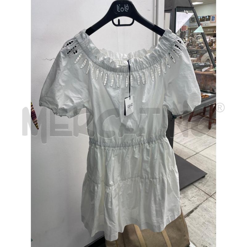 VESTITO DONNA LIU JO BIANCO SCOLLO TRAFORATO | Mercatino dell'Usato Montesilvano 1