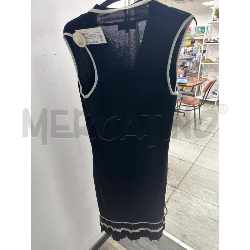 VESTITO DONNA LUISA SPAGNOLI NERO PROFILI BIANCHI BOTTONI DORATI  | Mercatino dell'Usato Montesilvano 3