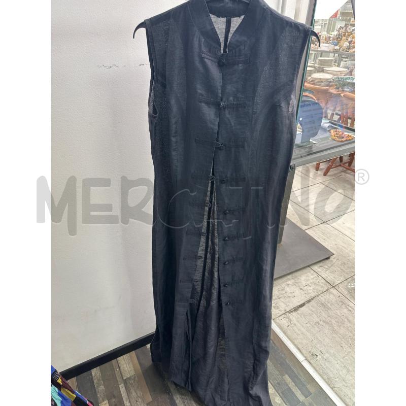 VESTITO DONNA LUNGO LINO BLU SMARCHIATO | Mercatino dell'Usato Montesilvano 1